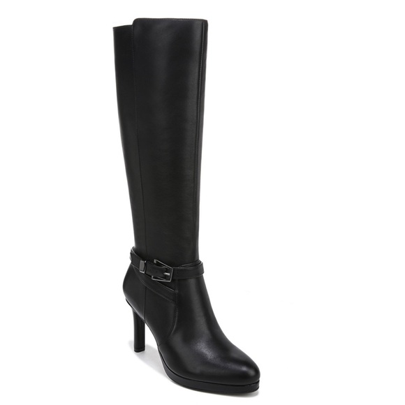 Naturalizer Shoes - 11. Naturalizer Black Heeled Boots with High Heel and Rounded Toe